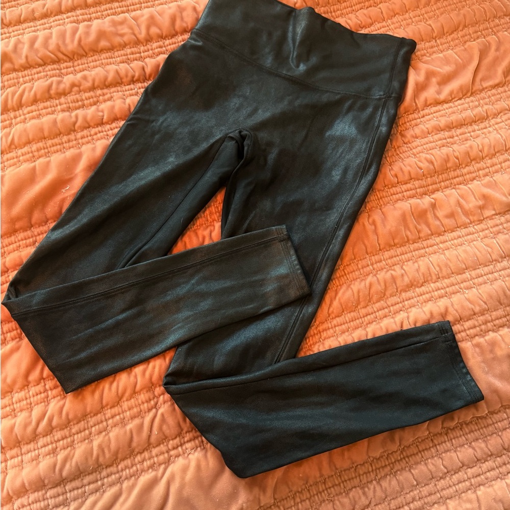 SPANX Shiny Black Leggings